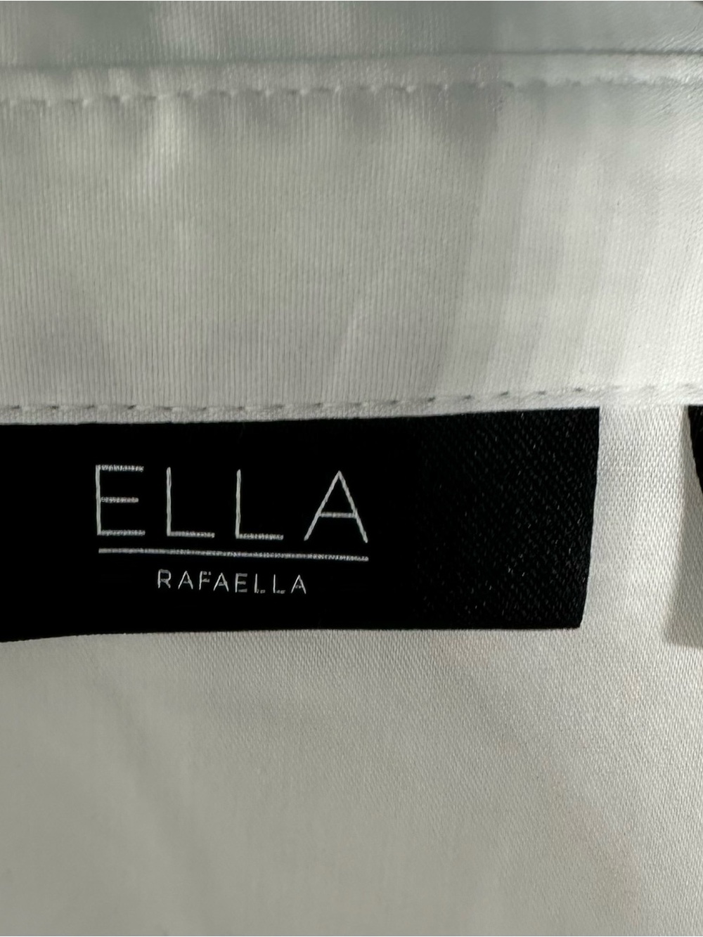 ELLA White Ruffled Button-Front Blouse - Picture 3 of 4